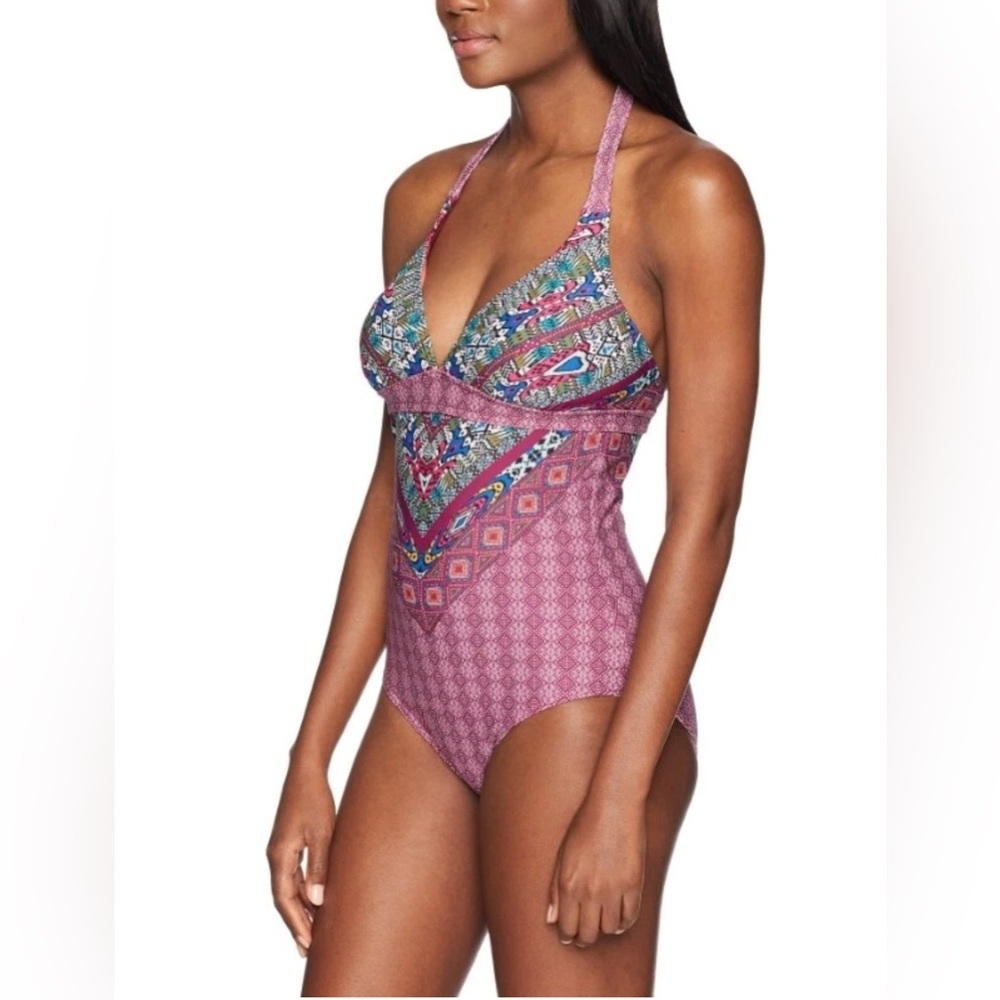 NWT PrAna Size Small Lahari One Piece Swimsuit Pomegranate Marrakesh E34 - Picture 3 of 9